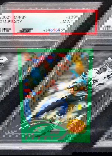 2002 Topps #295 Tom Brady Weekly Wrap-Up PSA 9 MINT Population 54