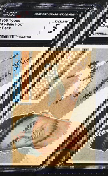 1956 TOPPS NELLIE FOX GRAY BACK #118 CGC 5 BS.B2.45