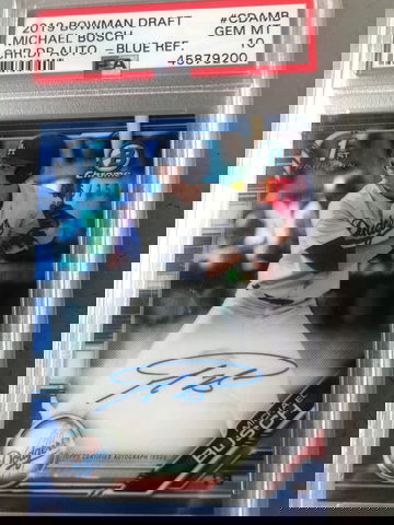 Michael Busch bowman chrome blue refractor ps 10 gem