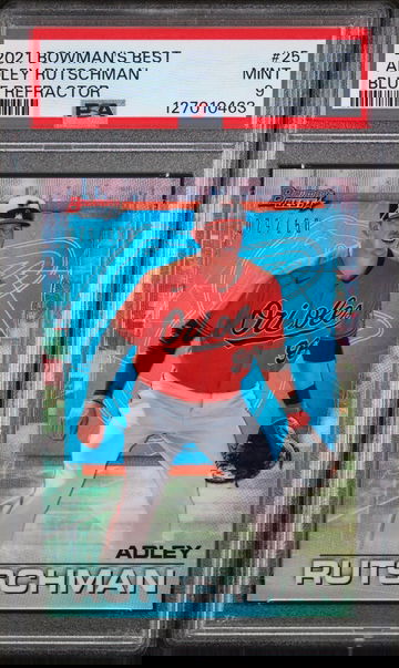 2021 Bowman's Best Blue Refractor Adley Rutschman #25 /150 PSA 9