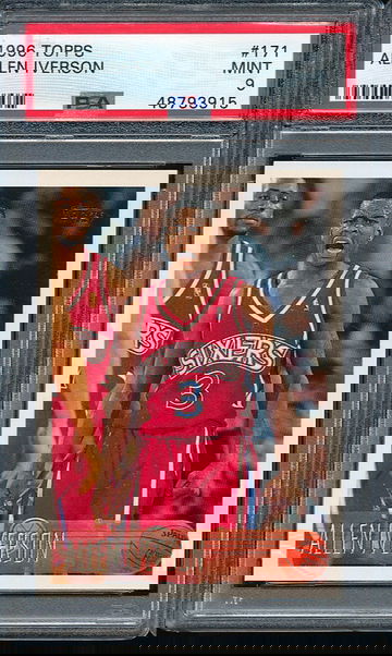 1996 Topps Allen Iverson RC #171 PSA 9