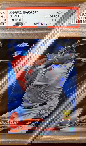 Rafael Devers 2018 Topps Chrome Sapphire #18 PSA 10