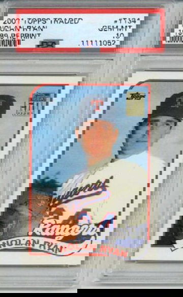 2001 TOPPS TRADED 1989 REPRINT #T134 NOLAN RYAN RANGERS PSA 10 LOW POP