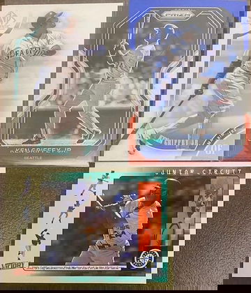 Ken Griffey Jr 2009 SP 2021 Red White&Blue & 91' Victory