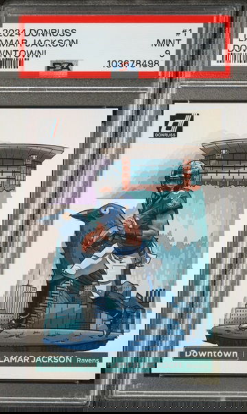 2024 Donruss Lamar Jackson Downtown PSA 9