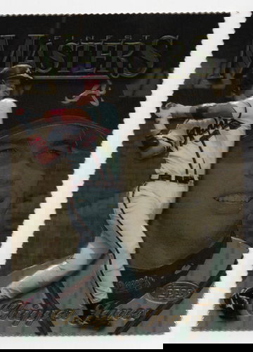 1997 TOPPS FINEST GOLD EMBOSSED DIE-CUT # 330 CHIPPER JONES HOF