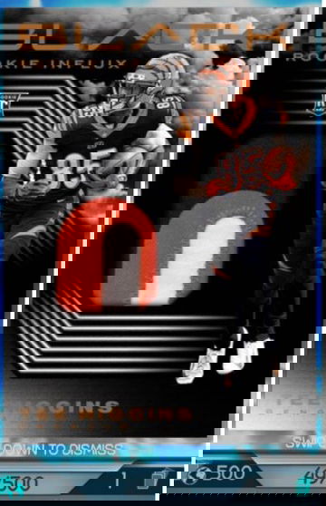 2020 Black Panini Blitz Tee Higgins RC /500