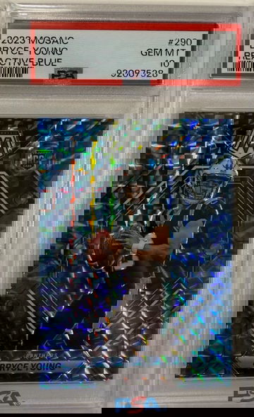 2023 Panini Mosaic Rookie Bryce Young Reactive Blue PSA 10 #290 RC