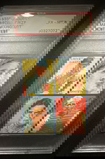 1935 goudey 4 in 1 mel ott psa 6