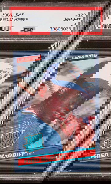 1986 Leaf Fred Mcgriff Rookie PSA 8