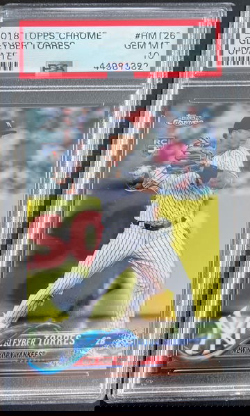 2018 Topps Chrome Update Gleyber Torres PSA 10