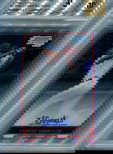 2012 Bowman Chrome Xander Bogaerts refractor /500 BGS 9 auto 10