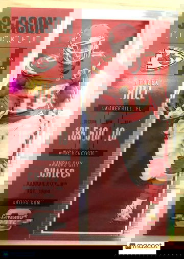 Tyreek Hill 2017 Contenders Optic Season Ticket #60 Red Prizm #33/199 KC Chiefs