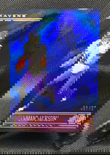 2021 PANINI ILLUSIONS 1/1 JERSEY # NUMBER MATCH ! LAMAR JACKSON 8/75 MVP