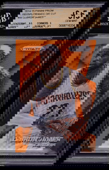 2014-15 Panini Prizm Lebron James Orange Die Cut Prizm #48 039/139 BGS 9.5 GEM MINT