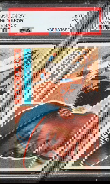 1956 Topps Hank Aaron PSA 5 White Back