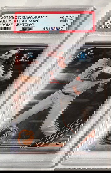 2019 BOWMAN DRAFT CHROME BATTING # BDC1 ADLEY  RUTSCHMAN  MINT 9