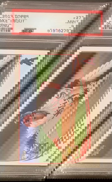 2013 TOPPS MIKE TROUT SLIDING #27 PSA 9 MINT ANGELS
