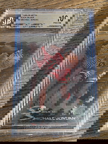BGS 10 1995-96 Metal Slick Silver Michael Jordan #3 POP 7!