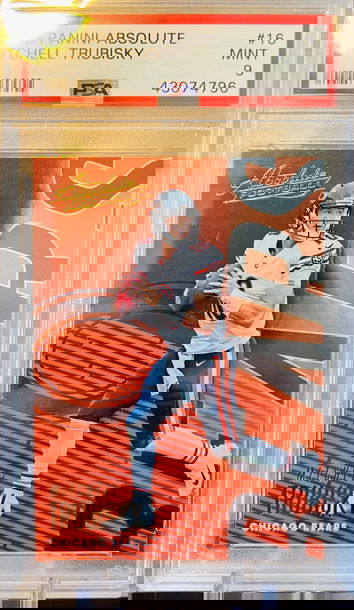 ⭐️ 2018 Panini Absolute Mitchell Trubisky #16 PSA 9 FOIL 📈🔥🔥🔥