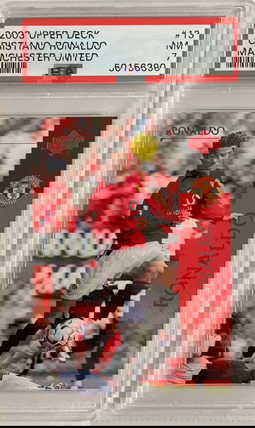 2003 UPPER DECK MANCHESTER UNITED CRISTIANO RONALDO #13 PSA 7