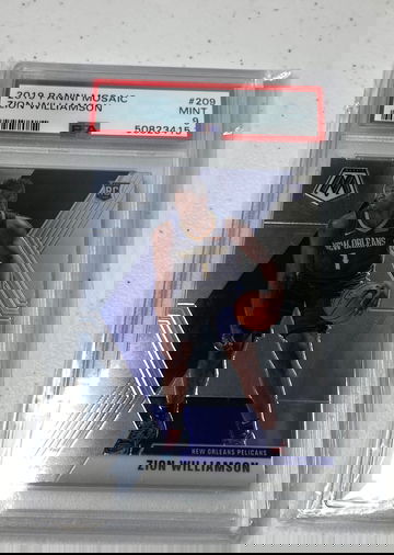 2019-20 Mosaic ZION WILLIAMSON #209 RC Base Rookie PSA 9 MINT Pelicans