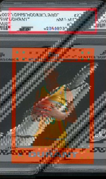 Kevin Durant Topps Orange Rookie PSA8