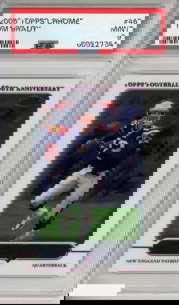 2005 TOPPS CHROME TOM BRADY #46 NEW ENGLAND PATRIOTS PSA 9 MINT