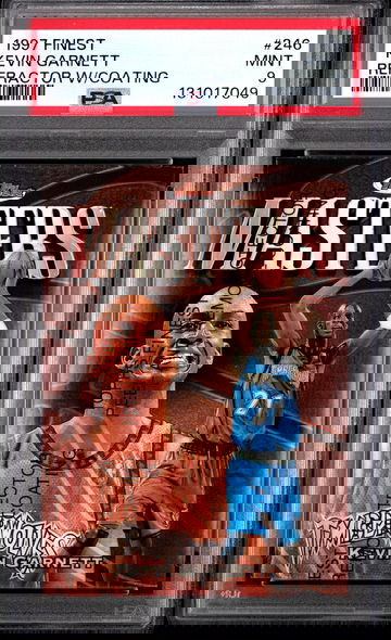 Kevin Garnett 1997 Finest #246 Refractor w/ Coating PSA 9