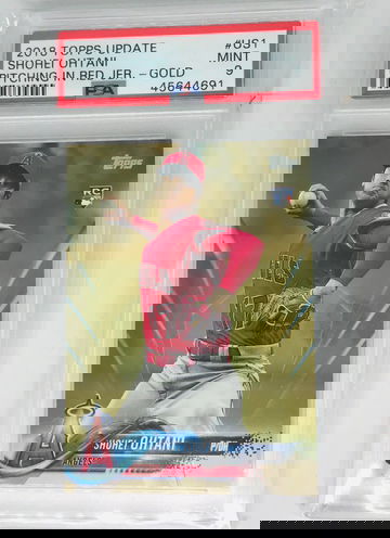 Shohei Ohtani 2018 Topps Update - Gold /2018 Pitching Red Jersey #US1 - PSA 9 Mint