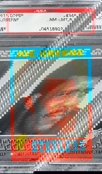 1971 Topps #245 Joe Greene PSA 8 RC 