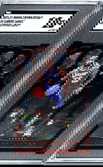 2020-21 PANINI CROWN ROYALE RED CRYSTAL LEBRON JAMES #ED 38/49 SGC 10 GEM MINT