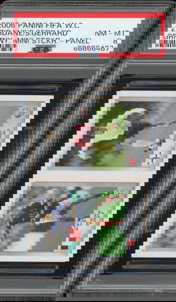 2006 Panini World Cup Sticker Panel Zinedine Zidane Steven Gerrard PSA 8 POP 2 None Higher