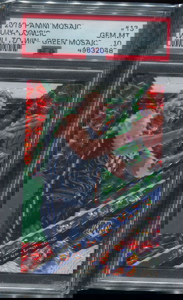 Luka Doncic, PSA 10, 2019-2020 Panini Mosaic Green - Will To Win #13