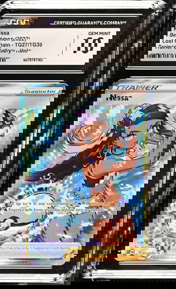 2022 Pokemon Lost Origin Trainer Gallery Holo Nessa #TG27/TG30 CGC 10