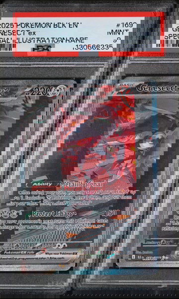 2025 Pokemon Scarlet and Violet Black Bolt Special Illustration Rare Genesect Ex #169 PSA 9