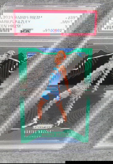 2019-20 Panini Prizm Green Darius Bazley RC Rookie PSA 9