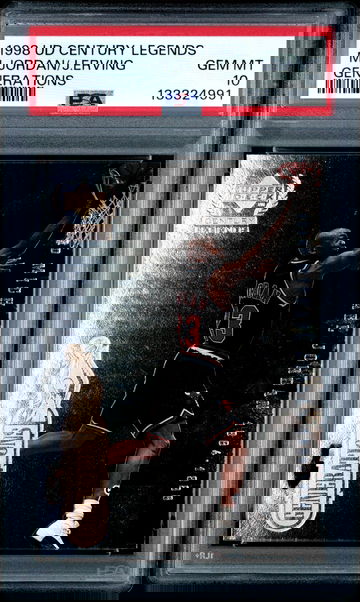 1998-99 UD Century Legends Michael Jordan Julius Erving Dr. J Generations PSA 10