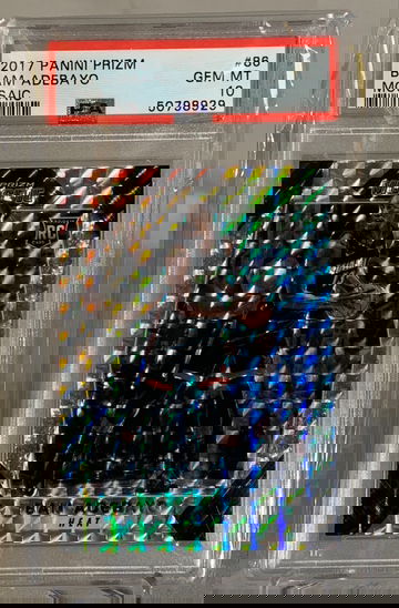 2017-18 Panini Prizm Bam Adebayo Heat #86 MOSAIC PRIZM PSA 10 GEM MINT #50798929