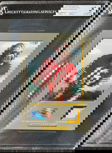 2005 Topps Turkey Red Cabinet Autographed Relics #TRARJM Joe Montana /25 BGS 8/10