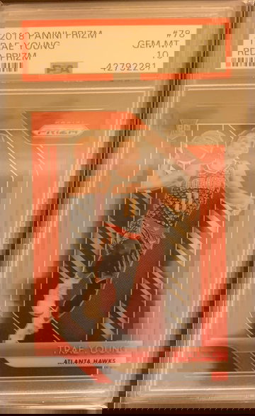 2018-19 Panini Prizm TRAE YOUNG #78 RC Rookie RED Prizm /299 PSA 10 Hawks