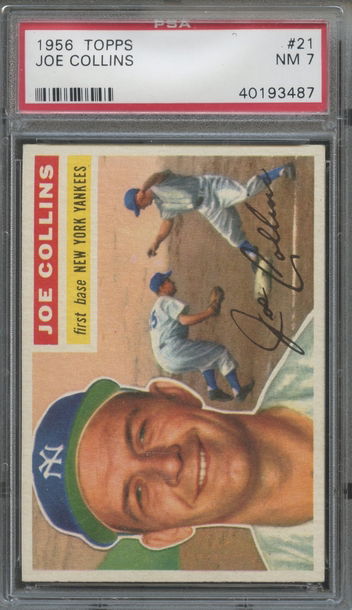 1956 Topps #21 Joe Collins New York Yankees PSA 7 NM