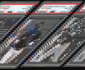 2020 Topps Luis Robert #392 PSA 10 and 2020 Topps Complete Set Luis Robert #392 PSA 10