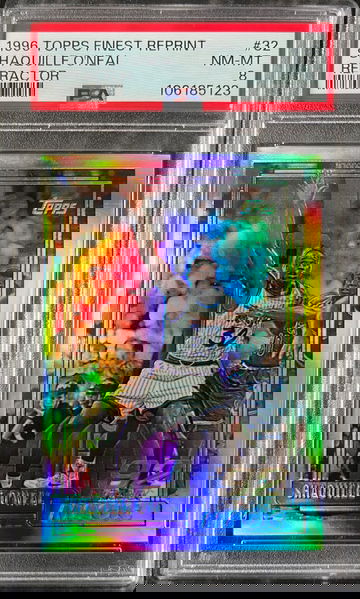 1996 Topps Finest '92 RC Retro Refractor #32 Shaquille O'Neal HOF PSA 8 Low Pop