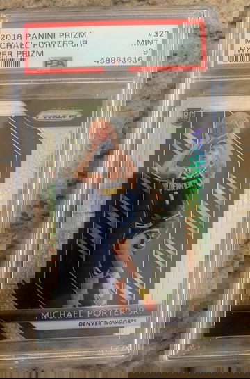 2018 prizm Michael Porter jr hyper prizm psa 9 