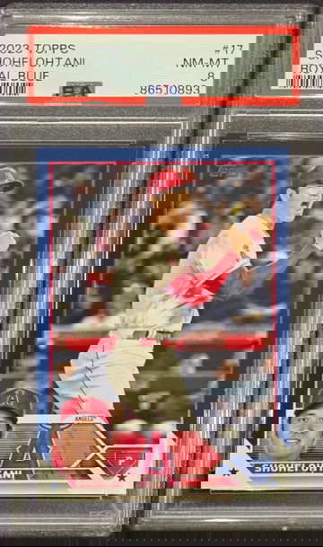 2023 Topps Shohei Ohtani Royal Blue PSA 8