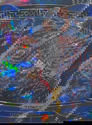 Stephon Castle 2024-25 Panini Prizm - Fireworks #13 Blue Ice Prizm /125 (RC)