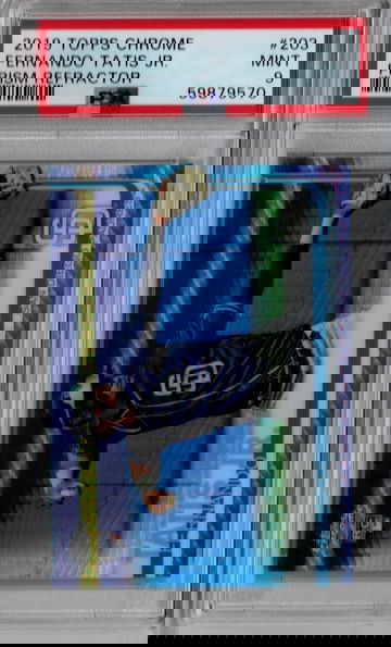 2019 Topps Chrome Fernando Tatis Jr Prism Refractor Rookie Card PSA 9 Padres RC