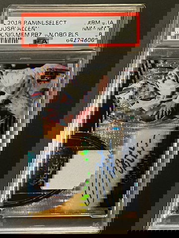 2018 Select Bills Josh Allen RC Auto - Neon Orange Patch RPA #d 23/23 PSA 8 NM-MINT