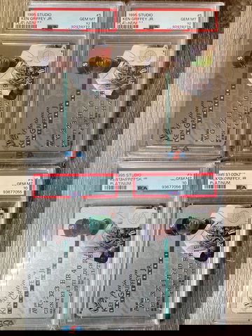 Lot of 4 - 1995 Studio Ken Griffey Jr Platinum PSA 10